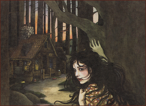 An illustration from Trina Schart Hyman's Snow White.