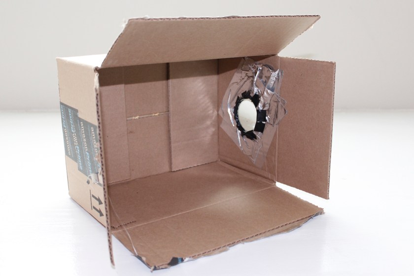 I was worried that the silver tape would reflect too much light and affect the image, so I switched to black tape.